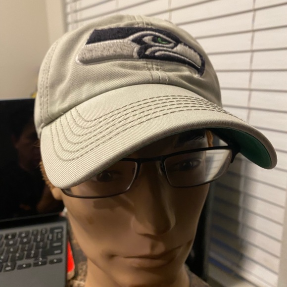 47 Brand NFL Seahawks Men’s Khaki Baseball Cap One Size Small - Picture 5 of 10